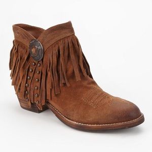 Sam Edelman Sidney Fringe Ankle Boots Western